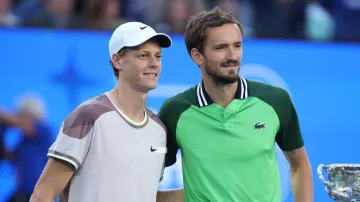 Jannik Sinner and Daniil Medvedev in US Open 2024