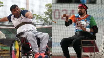 Dharambir and Pranav Soorma at World Para Athletics Championships in Kobe on May 22, 2024