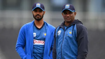 Dhananjaya de Silva and Sanath Jayasuriya.