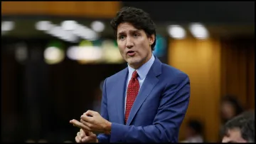 Canadian Prime Minister Justin Trudeau in the Parliament.