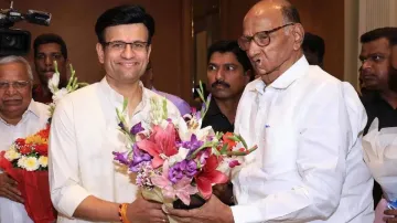 Samarjit Ghatge with Sharad Pawar