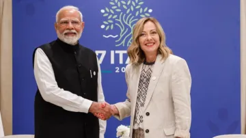 PM Modi with PM Meloni