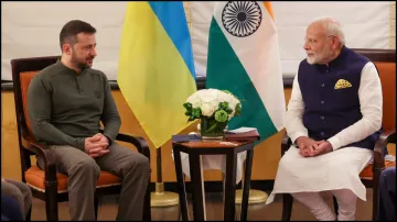 PM Modi with Ukrainian President Volodymyr Zelenskyy in New York.