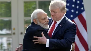 PM Modi with the-then US President Donald Trump