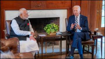 PM Modi holds bilateral meeting with US President Joe Biden.