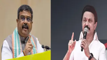 Union Education Minister Dharmendra Pradhan and Tamil Nadu CM MK Stalin