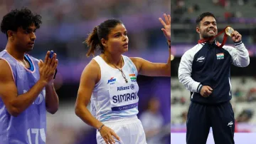 Simran (left) won a bronze in the women's 200m T12 event while Naveep (right) won a Gold in the men's javelin throw F41 event