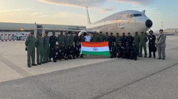 The Indian Navy's P-8I aircraft landed at the Airbase 125 Istres-Le Tubé in France for 'Exercise Var