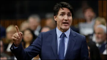 Canada's Prime Minister Justin Trudeau speaks in the Parliament.