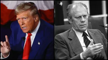 Former US President Donald Trump and Gerald R Ford.