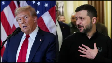 Former US President Donald Trump and Ukrainian President Volodymyr Zelenskyy.