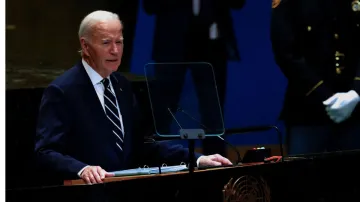 President Joe Biden addresses the 79th United Nations General Assembly at U.N. headquarters in New Y