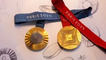 Medals awarded at the Paris Paralympics.