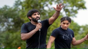 Wrestlers Vinesh Phogat and Bajrang Punia. 