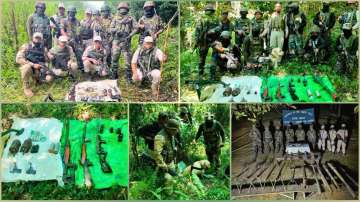 The Indian Army and the Assam Rifles conducted joint operations to uncover large quantities of weapons and ammunition.