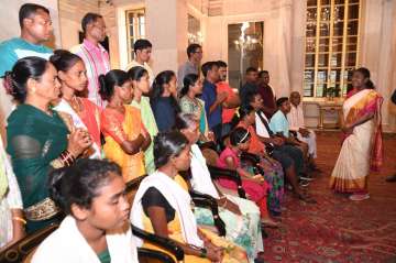 President Droupadi Murmu held a meeting at Rashtrapati Bhavan with numerous victims of Naxal violence from the Bastar region of Chhattisgarh.