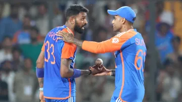 Suryakumar Yadav and Hardik Pandya during the Bangladesh T20I series