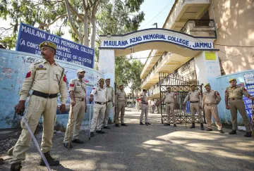 Security preparations are underway for the counting of votes in Jammu and Kashmir on Tuesday. 