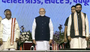 Nayab Singh Saini with PM Modi 