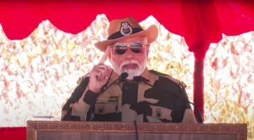 PM Modi celebrated Diwali with security forces in Gurarat's Kachchh.