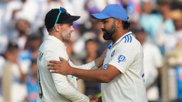 Tom Latham and Rohit Sharma.