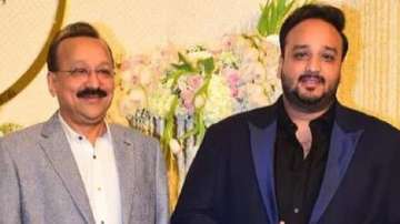 NCP leader Baba Siddique and his MLA son Zeeshan Siddique 