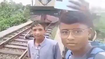 Bangladeshi teen hit by train while recording TikTok video with friends, escapes death