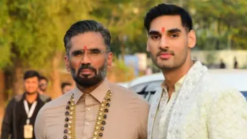 Suniel Shetty and Ahan Shetty