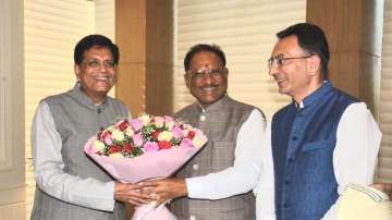 Chhattisgarh Chief Minister Vishnu Dev Sai met with Union Minister of Commerce and Industry Piyush Goyal on Tuesday in New Delhi. 