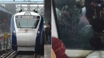 Stone pelting occurred on the Vande Bharat Express traveling from Delhi to Varanasi.