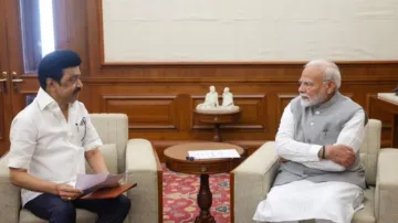 PM Modi with Tamil Nadu CM MK Stalin