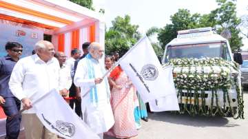 Amit Shah today inaugurated a 'Health Check-up Camp' in Gota, Ahmedabad, where local residents will receive free health consultations and medications.