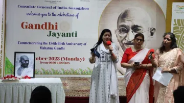 Consulate General of India, Guangzhou celebrated Gandhi Jayanti to commemorate the 154th Birth Anniv