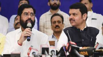 Eknath Shinde with Devendra Fadnavis. 