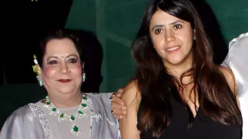 Ektaa Kapoor and her mother 