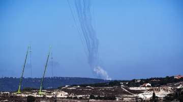 Rockets are launched from Lebanon towards Israel amid the latter's conflict with Hezbollah.