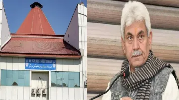 Jammu and Kashmir Legislative building and LG Manoj Sinha