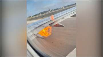 A Ryanair flight caught fire on Thursday morning.