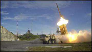 A Terminal High Altitude Area Defense (THAAD) interceptor being launched.