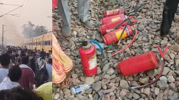 Rohtak-Delhi train catches fire