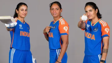 Smriti Mandhana, Harmanpreet Kaur and Renuka Singh Thakur (From left to right).