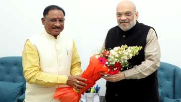 Chhattisgarh CM Vishnu Deo Sai and Union Home Minister Amid Shah