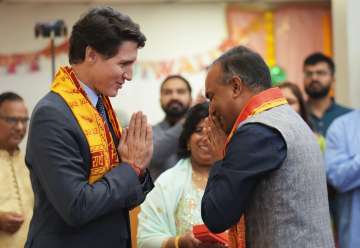 Canada Prime Minister Justin Trudeau during a Diwali event in London