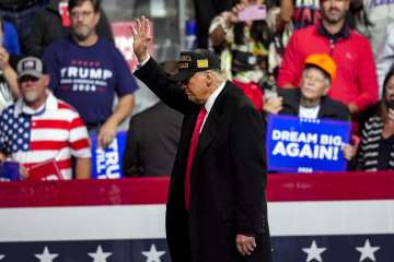 US Presidential Elections 2024: Republican candidate Donald Trump during an election rally