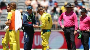 Cooper Connolly copped a blow on his glove during the third ODI against Pakistan in Perth