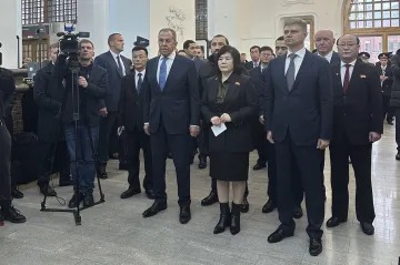 North Korea Foreign Minister Choe Son Hui and her Russian counterpart in Moscow.