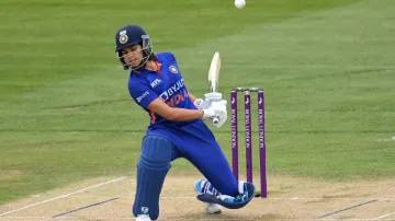 Yastika Bhatia leaves a short-pitched delivery.