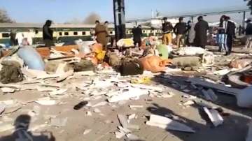 A scene following the explosion near Quetta Railway Station in Pakistan's Balochistan on Saturday.