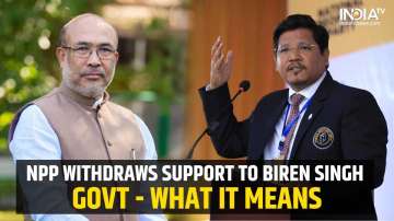 Manipur CM N Biren Singh and Meghalaya CM Conrad Sangma