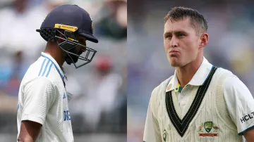 Devdutt Padikkal and Marnus Labuschagne after their dismissals.